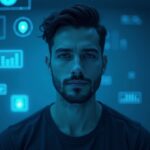 Photorealistic portrait of a tech founder in a press room; glow of Ethereum and encrypted chats.