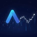 Split AAVE logo with a DAO Labs governance dispute, overlaid by rising and falling charts illustrating price impact.