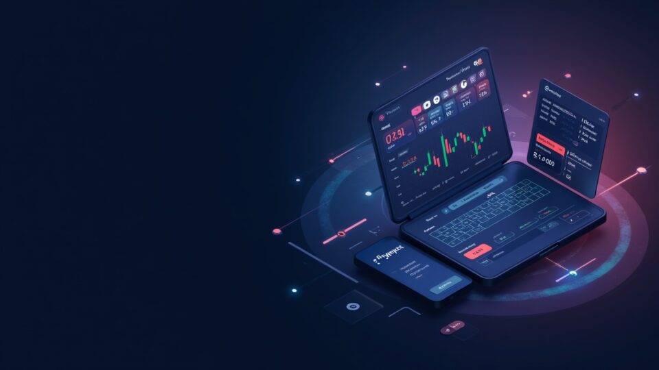 Center-focused Bitget Wallet UI with live on-chain perpetual charts, Hyperliquid branding, and cross-chain bridges.