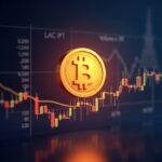 Photorealistic 3D BNB token above a rising price chart with data streams and institutional silhouettes signaling volume surge
