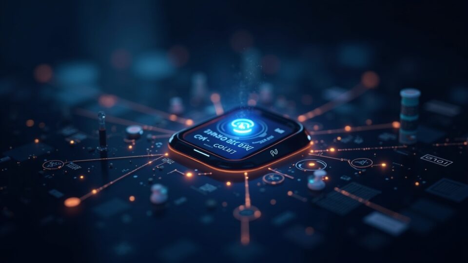 Center-focused Coinbase app UI routing to Solana DEX with glowing Base-2 and Vector links, CeFi and DeFi blend.
