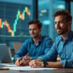 Photorealistic office scene: executive at desk with USD ledger and Bitcoin icons, illustrating liquidity-first equity raise.