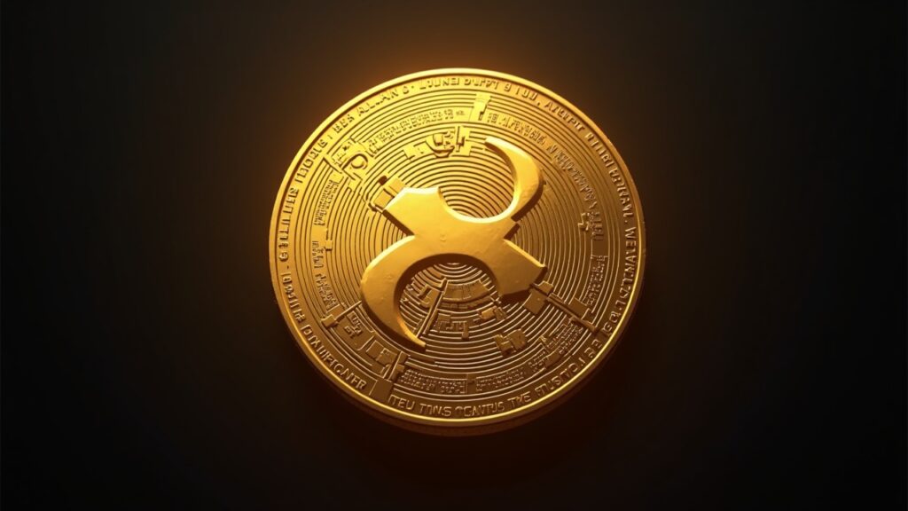 Solana logo morphing into a sovereign gold-backed token over a global blockchain grid with Bhutan-inspired colors.
