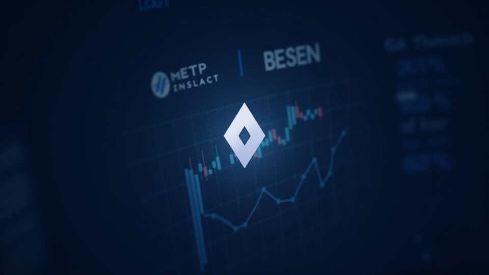 Photorealistic Stellar logo rising over a sleek financial dashboard with Nasdaq and ETP icons in the background