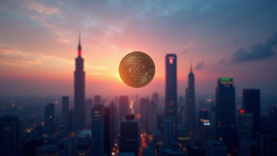 Taiwan skyline at dusk with a hovering stablecoin emblem linked to a regulatory document, signaling a 2026 launch.