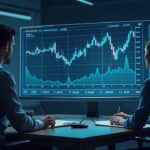 Analyst beside a holographic Zcash price chart breaking resistance with bullish indicators and blockchain visuals.