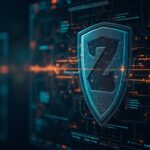 Photorealistic newsroom scene of Zcash shielded vs transparent flows, with a 53% label graph.