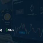 Professional scene: Nasdaq logo with Bitcoin and Ether tickers and a rising liquidity chart.