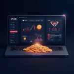Photorealistic header: THORWallet logo on a sleek trading dashboard as TITN flows into a glowing liquidity pool with a tournament progress bar.