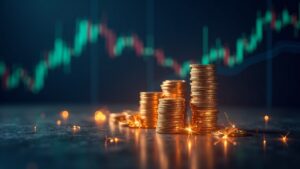 Photorealistic header of tokenized CLO tranches on Avalanche, with glowing blocks and a trading desk in the background.