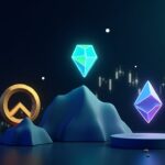 Three crypto icons: Decred rising near pivot, Polygon at new low with CMF signal, Optimism oversold on digital market backdrop.