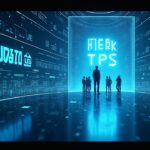 Photorealistic header showing MegaETH mainnet launch, 100k TPS, flowing data streams, and a glass chamber of operators.