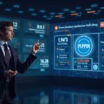 Center-stage analyst with holographic TRUMP APRZ PIPPIN icons, countdowns and unlock volumes signaling on-chain volatility