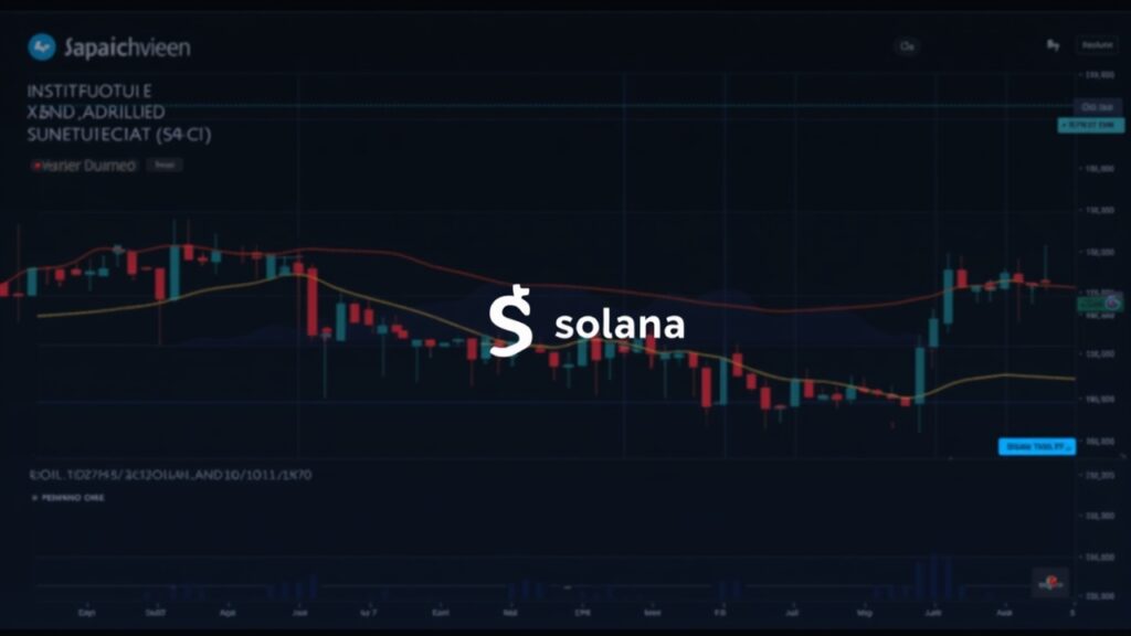 Solana logo centered over a price chart near $90, with institutional accumulation and a highlighted weekly demand zone.