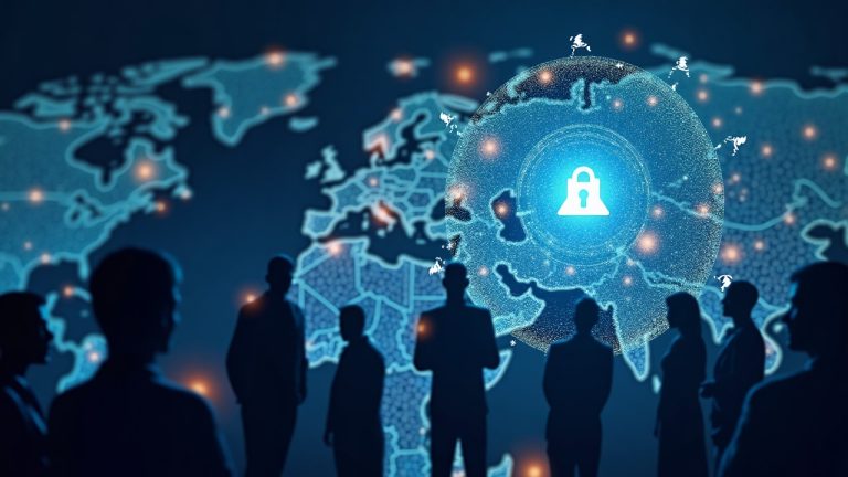 Photorealistic header showing Safe multisig wallet UI merged with the Avalanche C-Chain map, with team silhouettes near a treasury icon.
