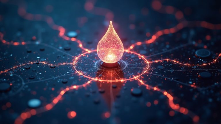 Photorealistic depiction of a Sui network hub with glowing streams of stablecoins and a gasless transfer symbol.