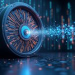 Futuristic vault door labeled ONyc/USDC with radiant liquidity streams converging on a provider amid a blockchain grid.