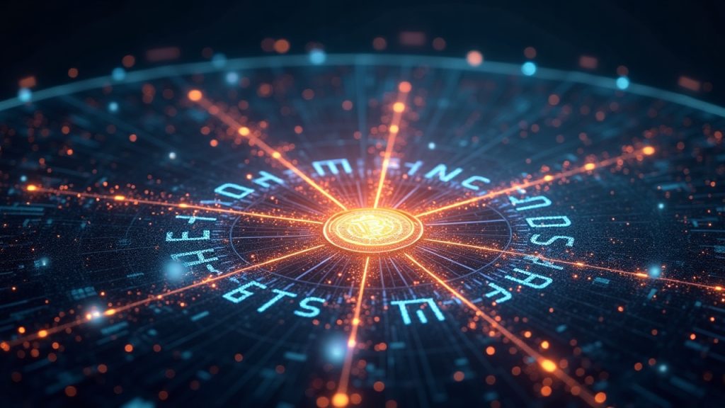 Photorealistic Aerodrome hub guiding glowing BTC and ETH pools with Base nodes and data streams.
