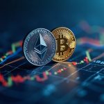 Bitcoin and Ethereum logos above a rising ETF inflows chart with a digital regulatory backdrop.