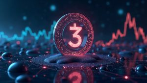 Photorealistic header of a futuristic crypto trading hub with a glowing HIP-3 token, rising open interest chart, and interconnected nodes.