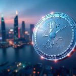 Asia cityscape with a digital token overlay of a U.S. government money market fund and Franklin Templeton and HashKey logos.