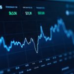Photorealistic crypto dashboard close-up of a $5.3K daily fees graph with sub-cent costs on a blue Aptos-inspired interface.