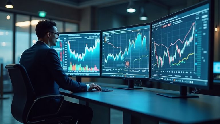 Traders monitor POLYMARKETUSDT and OURAUSDT perpetuals with PONS on spot in a modern crypto newsroom