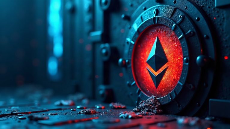 Photorealistic header: Ethereum vault, shattered shield, Limit Break watermark, NFTs draining from a wallet, ledger glow.