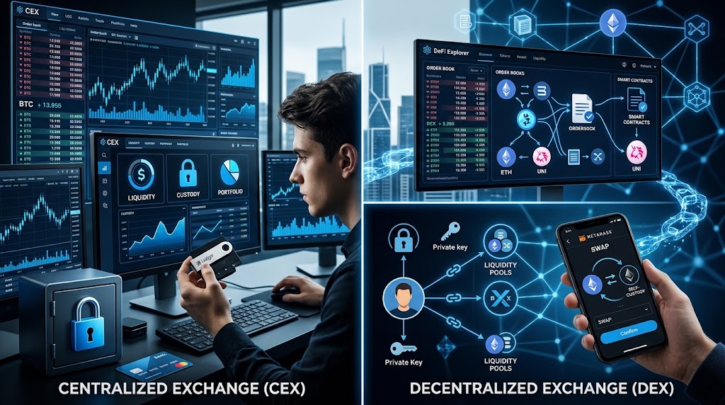 best crypto exchanges for beginners DEX vs CEX