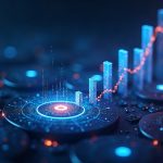 Photorealistic HyperEVM header with glowing nodes, a hovering Hype Terminal NFT, and a rising crypto chart.