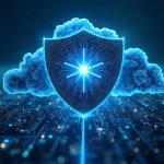 Secure enclave hub with Intel Trust Authority badge, NEAR AI elements, and neural networks forming a shield over a crypto skyline.