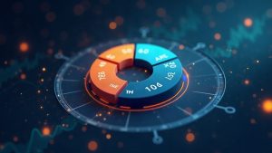 Photorealistic crypto newsroom header with 90/10 fee split over Infinity pool visuals and a Robinhood Chain emblem.