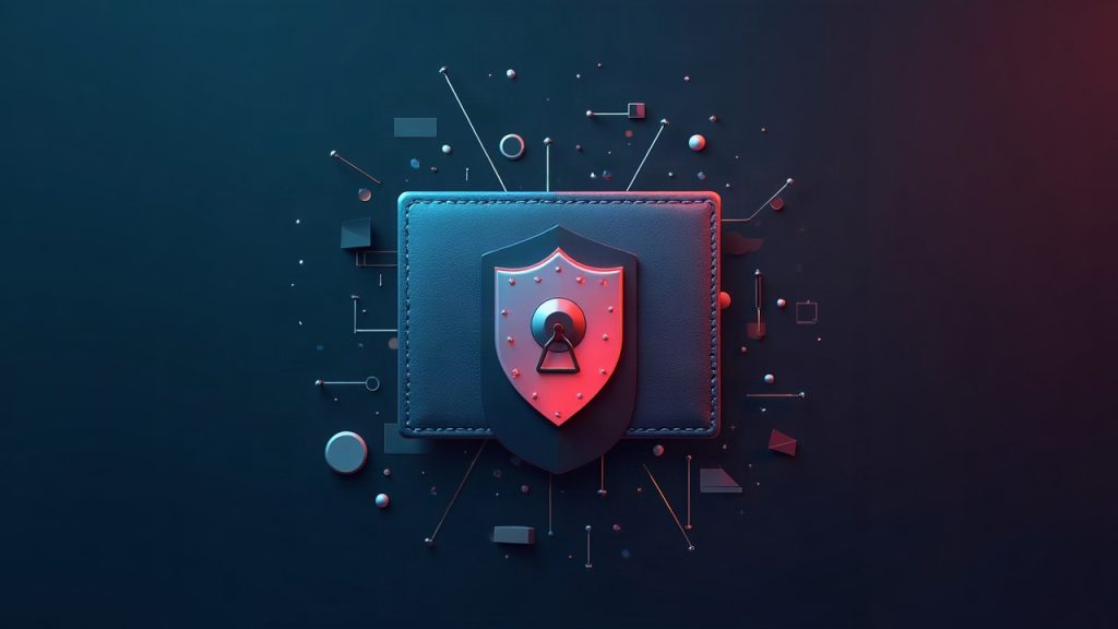 Photoreal header: a Trezor wallet, phishing email silhouette behind a shield, and a domain-taken-down stamp.