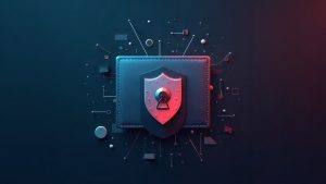 Photoreal header: a Trezor wallet, phishing email silhouette behind a shield, and a domain-taken-down stamp.