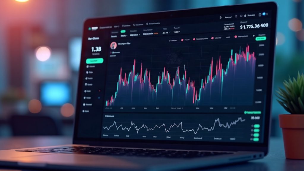 Digital market dashboard showing 1.3B DEX volume on Robinhood Chain with a UNI burn counter.