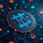 Photorealistic cross-chain crypto heist: EVM and Solana logos with glowing transfers to a shadowy wallet amid privacy-icons.