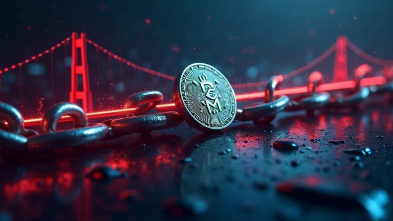 Photorealistic header: paused cross-chain bridge, red warnings, paused relayer icons, glitching 10M CYS on BNB Chain motif.