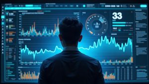 Photorealistic header: analyst beside holographic dashboard with Q3 2026 ASR rewards, 50M JUP pool, staking timeline.