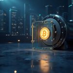 Photorealistic header: glass vault channels RLUSD from BUIDL and VBILL into a glowing RLUSD coin amid a blockchain backdrop.