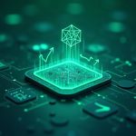 Futuristic Solana blockchain hub featuring Raydium and Orca logos and tokenized stock charts.